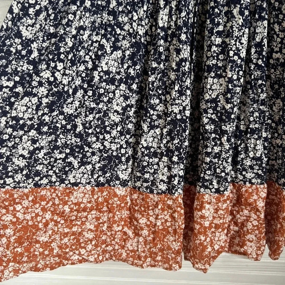 143 Story by Line Up Tiered Flowy Dress Long Bell Sleeve Floral Print  M - Picture 9 of 14